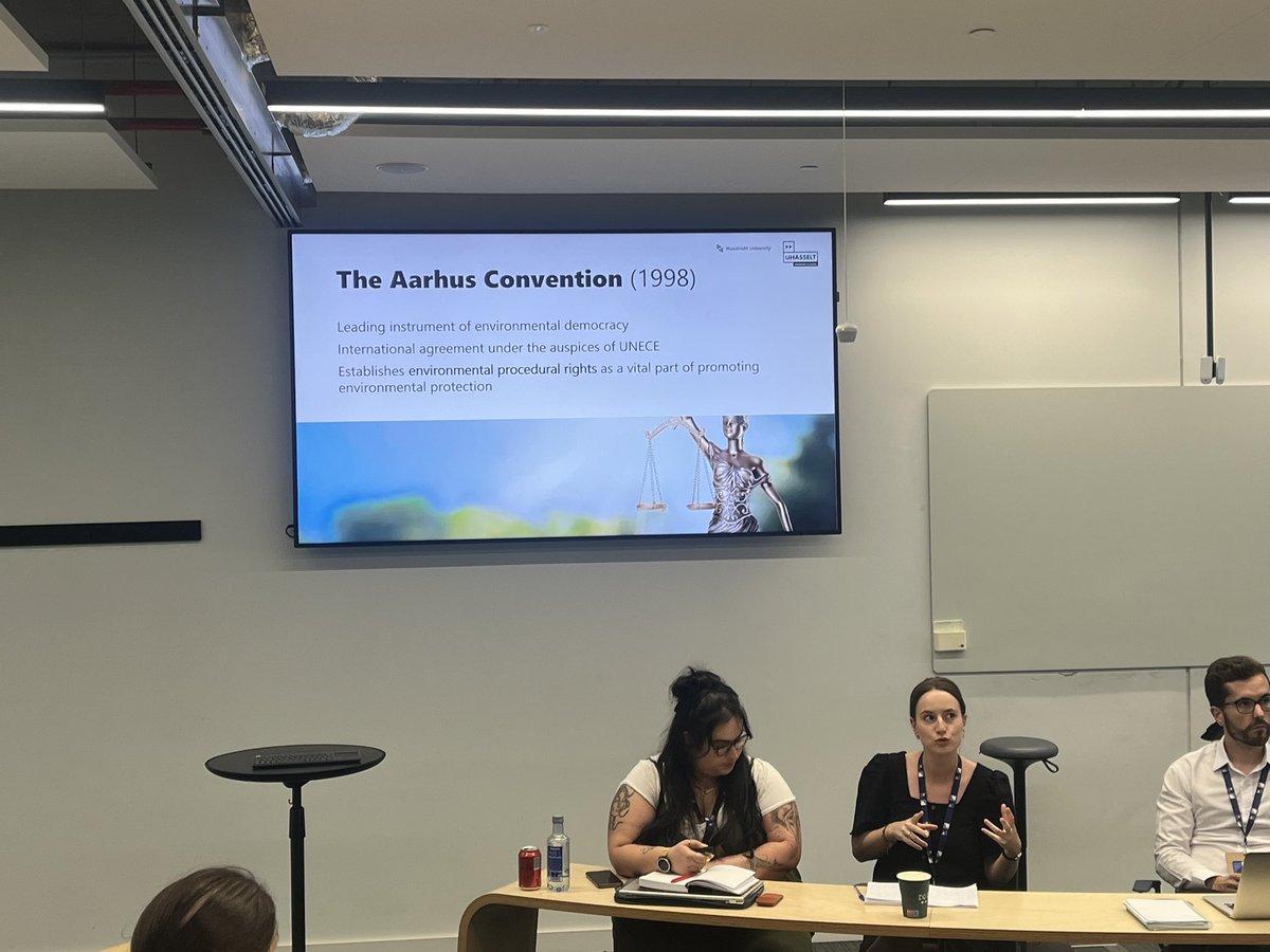 And that’s a wrap! @danaipi_ and I just presented our research on how to position new modes of governance (eg soft law, standards,..) in the Aarhus Convention <a href="/ICON__S/">ICON•S</a> annual conference 🇪🇸Now let’s get to work on the paper👩‍💻 Stay tuned!
