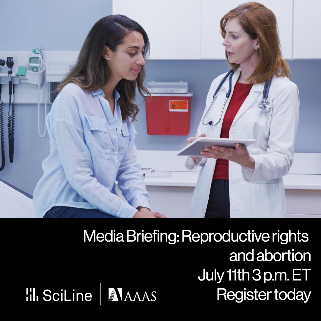 Reporters: Register for our July 11 briefing (3-4 p.m. EDT) to learn what the science says about reproductive rights and abortion. Experts Dr. Amanda Stevenson (<a href="/CUBoulder_SOCY/">Department of Sociology CU Boulder</a>) and Dr. Sarah Prager (<a href="/UWMedicine/">UW Medicine</a>) will brief you and take Q's, on the record. bit.ly/3RqImWQ