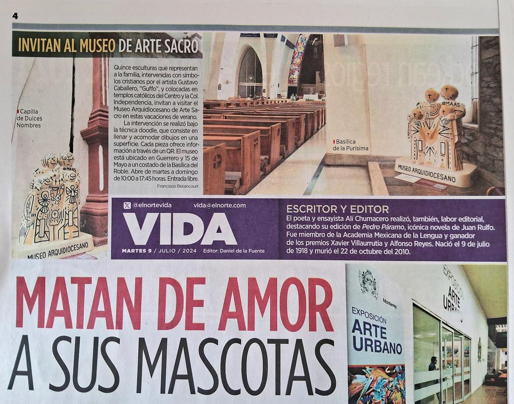guffocaballero's tweet photo. Muchas gracias al @MuseoDeArte por invitarme a este proyecto y a @elnorte por el reportaje. Buen martes para todos. https://t.co/Li1UTPZ9J4