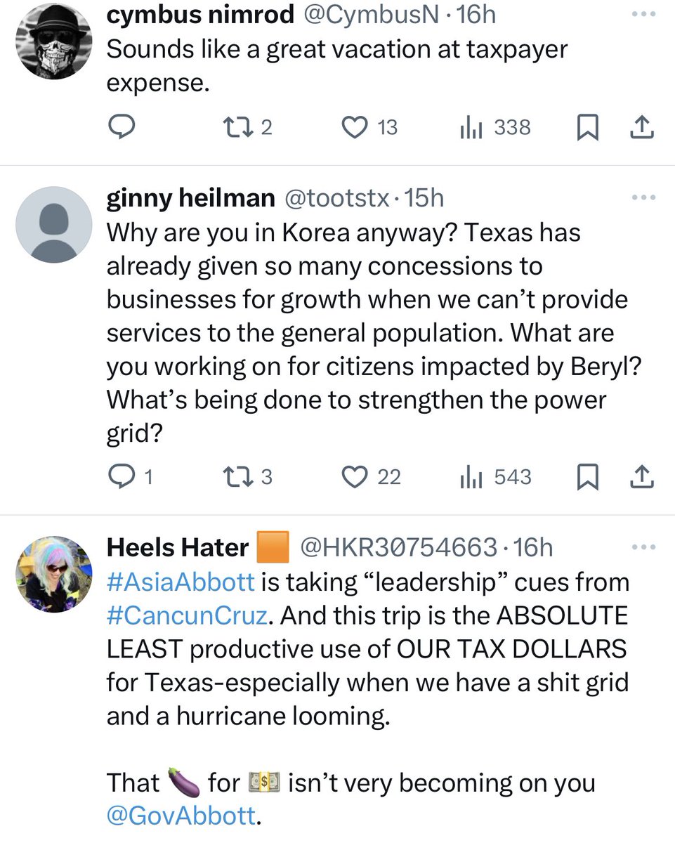 Governor Greg Abbott is facing backlash after heading for South Korea right before Beryl touched land.