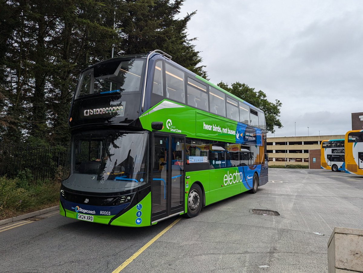 Thanks to the team at Stagecoach West, we had a brief visit from 80003 to Northampton today to demonstrate to colleagues and stakeholders