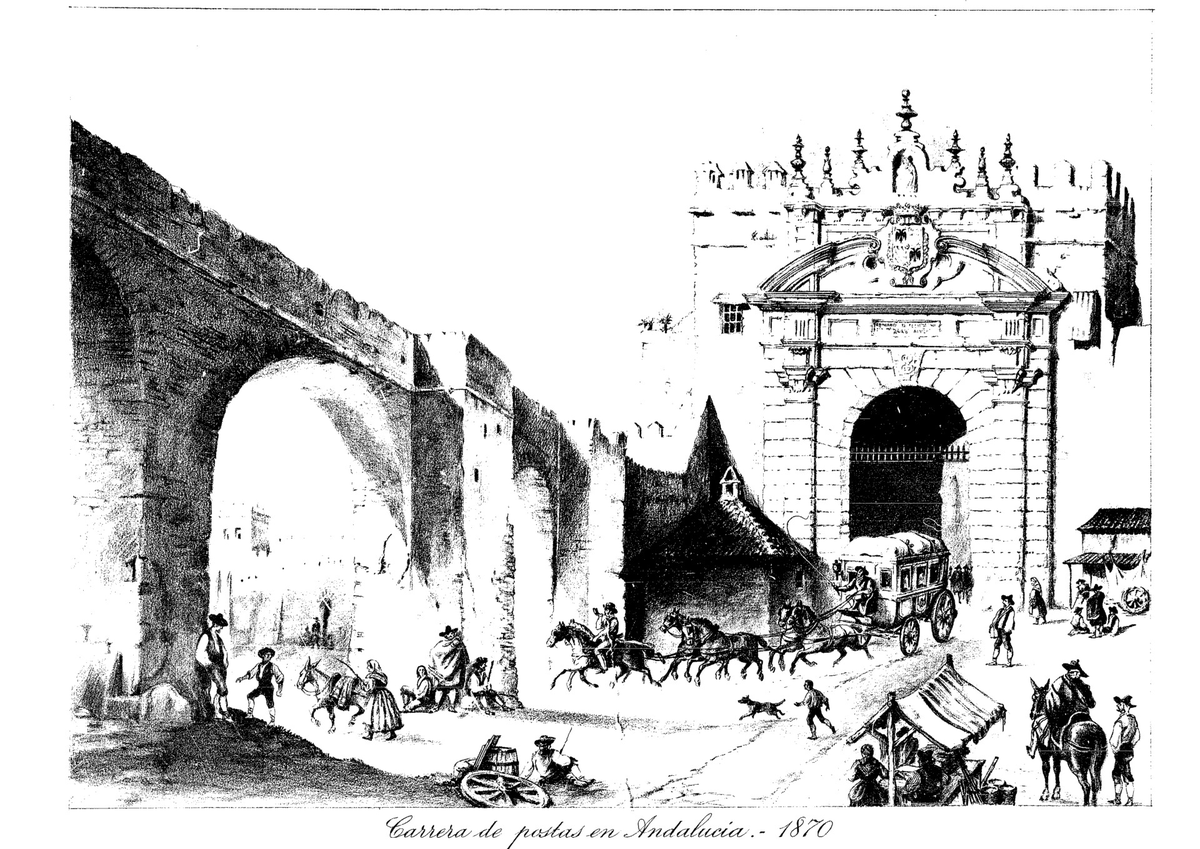 IECA_Andalucia's tweet photo. 🐴Hoy os traemos este dibujo de carrera de #postas en la Puerta de Carmona de #Sevilla del año 1930

➡Más información en nuestra #Cartoteca
https://t.co/YVNfeSdW5I #CartografíaHistórica https://t.co/qVFhkaVYO4