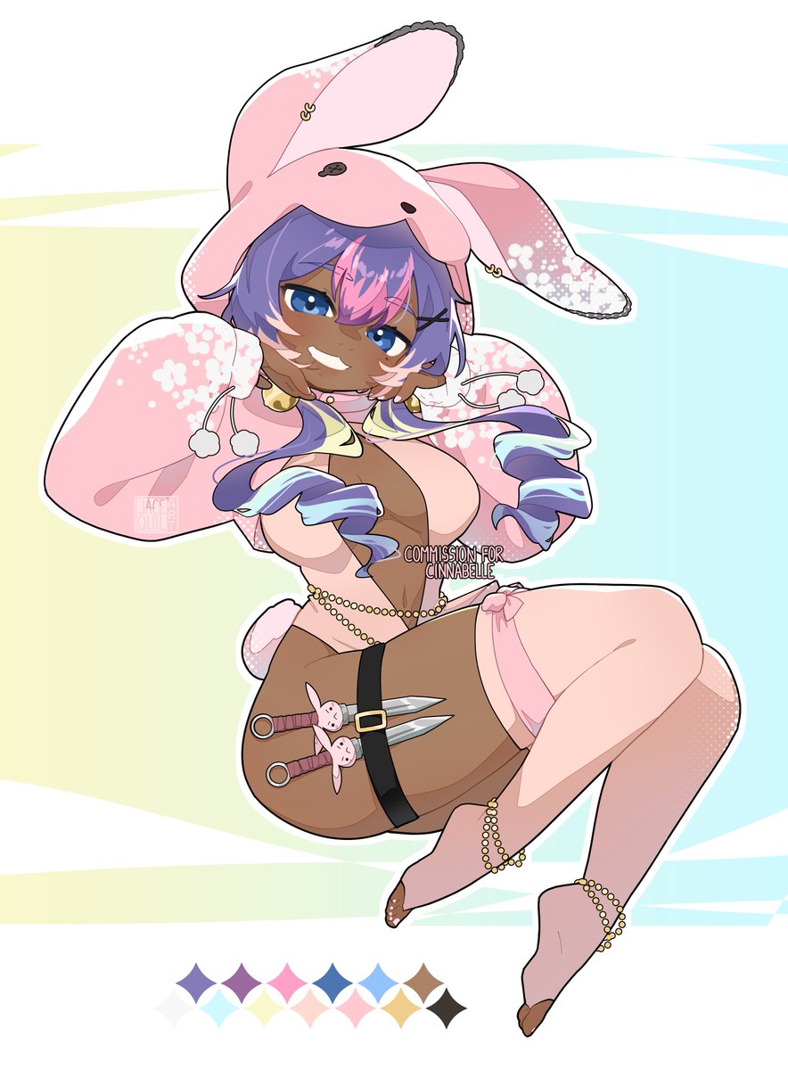 CinnaBelle_x's tweet photo. "What would you do if I just 'hopped' into your life suddenly?"

Thank you for this amazing work!! ❤️❤️❤️

🎨: @/jacequilart
#CinnaArt #BlackVTuber #Vtuber https://t.co/noI9XMQNo2
