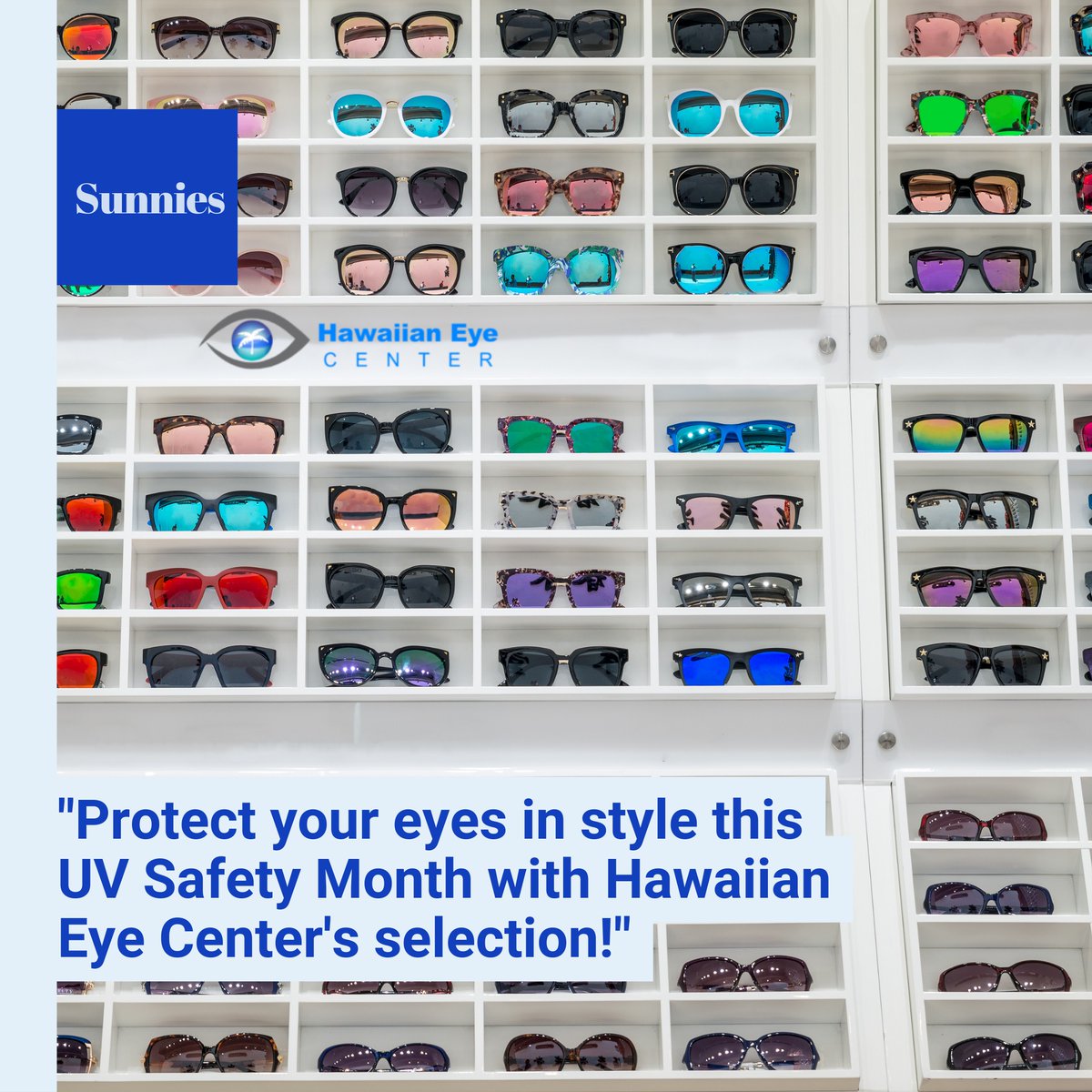 Treat yourself to a new pair of sunnies at Hawaiian Eye Center, we have a variety of styles that will protect your eyes and keep you looking snatched! 😎
#HawaiianEyeCenter #HEC #EyeHealth #Hawaii #Honolulu #SunSafe #UVSafetyMonth #HECSunSafe