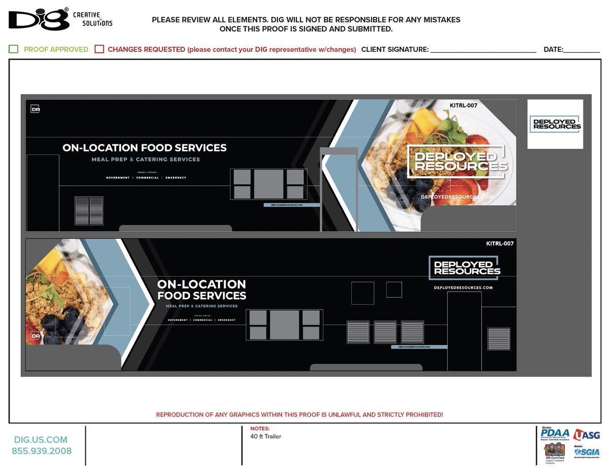 digginus's tweet image. Making your imagination become a reality!! 💡
Removed and installed new full wraps on these 40' and 53' trailers for Deployed Resources. 

#trailerwrap  #arlon #branded #vinylgraphics #fullwrap