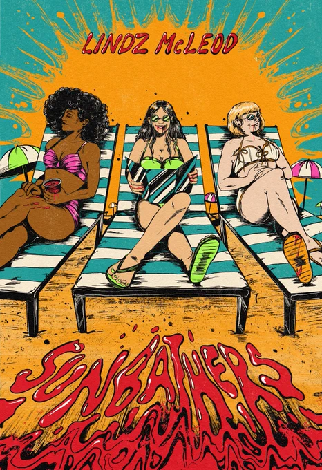 Boy am I lucky to get jobs like this. Pulpy summertime vampires for ! Thanks  for art directing  