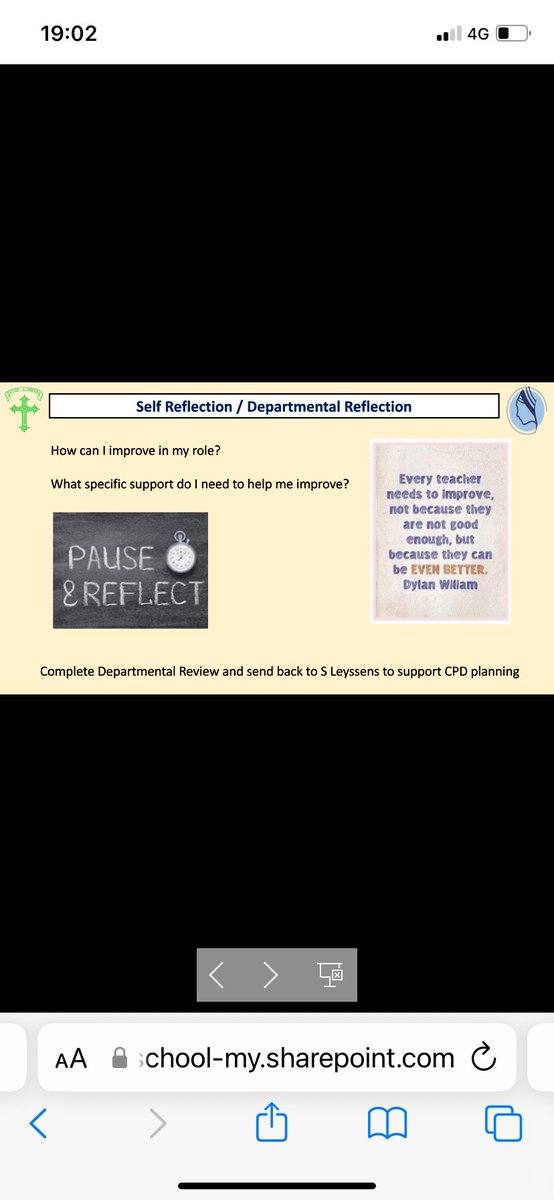 Final CPD session of the year tonight. A chance to reflect and review. Increasingly of the view that CPD is more about self efficacy than anything else. <a href="/teacherhead/">Tom Sherrington</a>