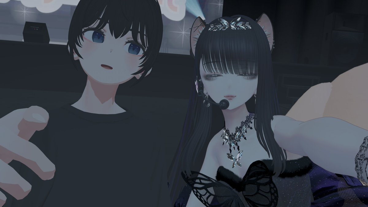 vn_n__'s tweet photo. オープニングアクトでは #おもちやさん の #MilkyDream を、ACT!ではあどれちゃんの手掛ける #AddRecollection の新作ドレス #AdaptDress を着させていただきました…!どちらもドレスですが系統が違ってこの二着を着て歌えてとってもうれしかったです…!👗🖤#TwinkleShuffleUnit https://t.co/DkeMERk1ob