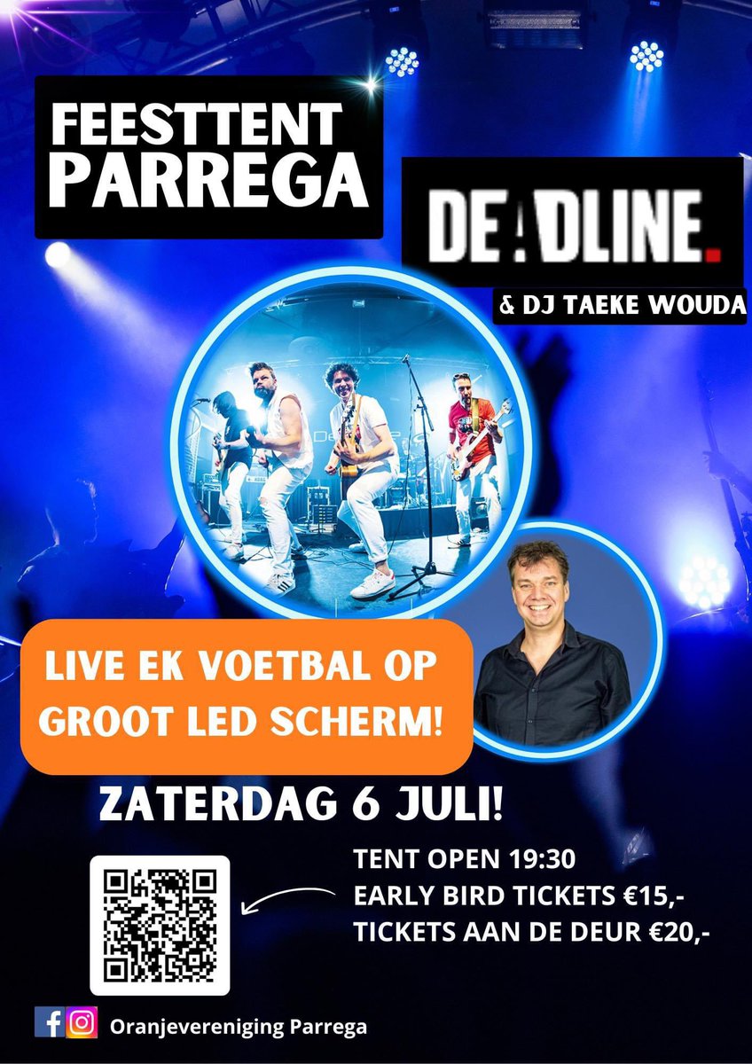 taekewouda's tweet photo. Zaterdagavond een speciale editie van het dorpsfeest van Parrega. Eerst met een volle tent Nederland - Turkije kijken en daarna volop feest met @banddeadline na de overwinning van oranje. Dank aan: oranje ver.Parrega voor de goede organisatie. #feesttent #oranje #workum #bolsward https://t.co/ZFkpAcgLNT