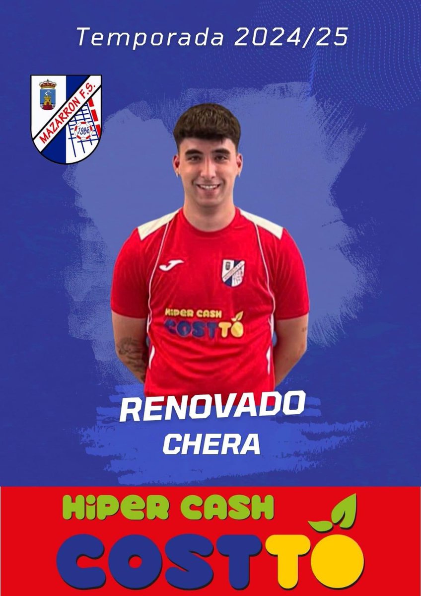 𝑹𝑬𝑵𝑶𝑽𝑨𝑪𝑰𝑶𝑵 ✈️🔥

6️⃣ Andrés Chera

Hoy anunciamos la renovación de Andrés. Un cierre, versatil, jugador todo terreno con gran recorrido en la pista. No le tiembla el pulso con el balón en los pies, y con mucha pegada.

Jugador de los que gusta a todo entrenador.