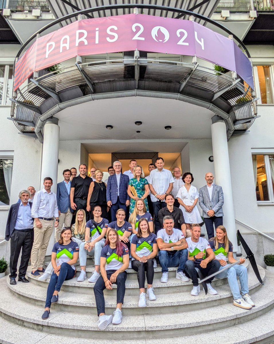 Accueil des athlètes 🇸🇮 avant leur départ pour les #JOP2024 par l'ambassadrice de  🇫🇷 Florence Lévy: "Bonne chance et beaucoup d'expériences inoubliables !" <a href="/Paris2024/">Paris 2024</a> <a href="/TeamSlovenia/">Team Slovenia</a> <a href="/Paris2024/">Paris 2024</a>
