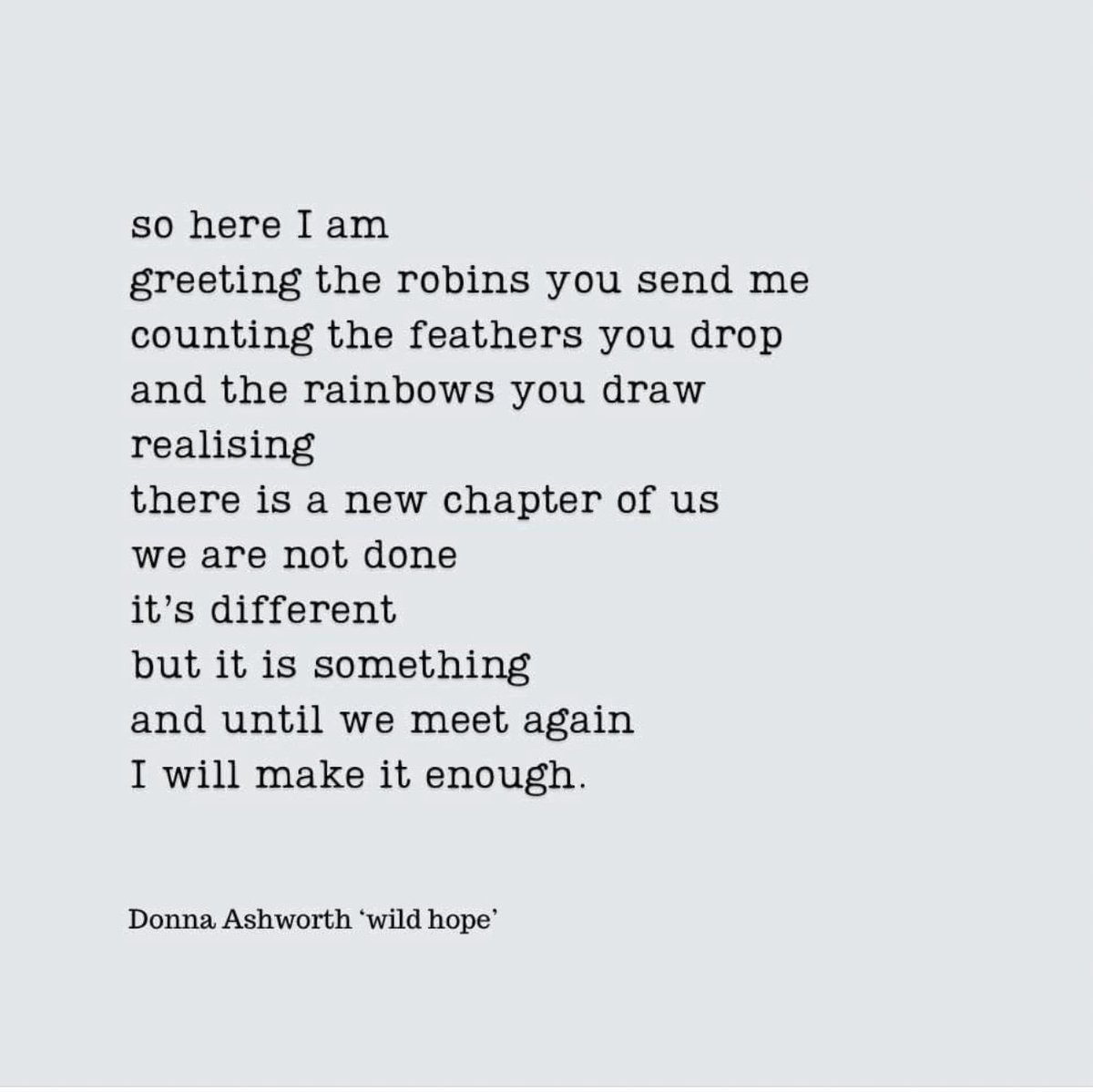 ‘There is a new chapter of us’ 

<a href="/Donna_ashworth/">Donna Ashworth</a> 🧡