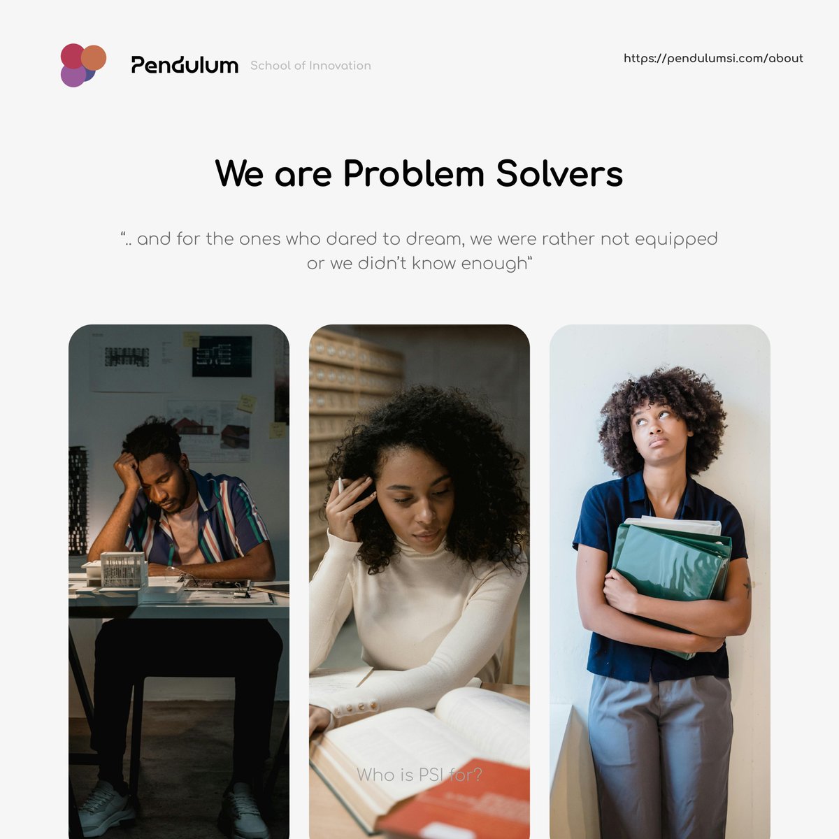 pendulum_psi's tweet photo. We are problems solvers!! Some dreams are delusional, others, not so. However, it is important to invest into the understanding of making your dream a reality. 

#pendulumschoolofinnovation #Innovation #Founders #school #Dreamcatcher #knowdifferently #PSI特区 https://t.co/eI0zJ6CSYB