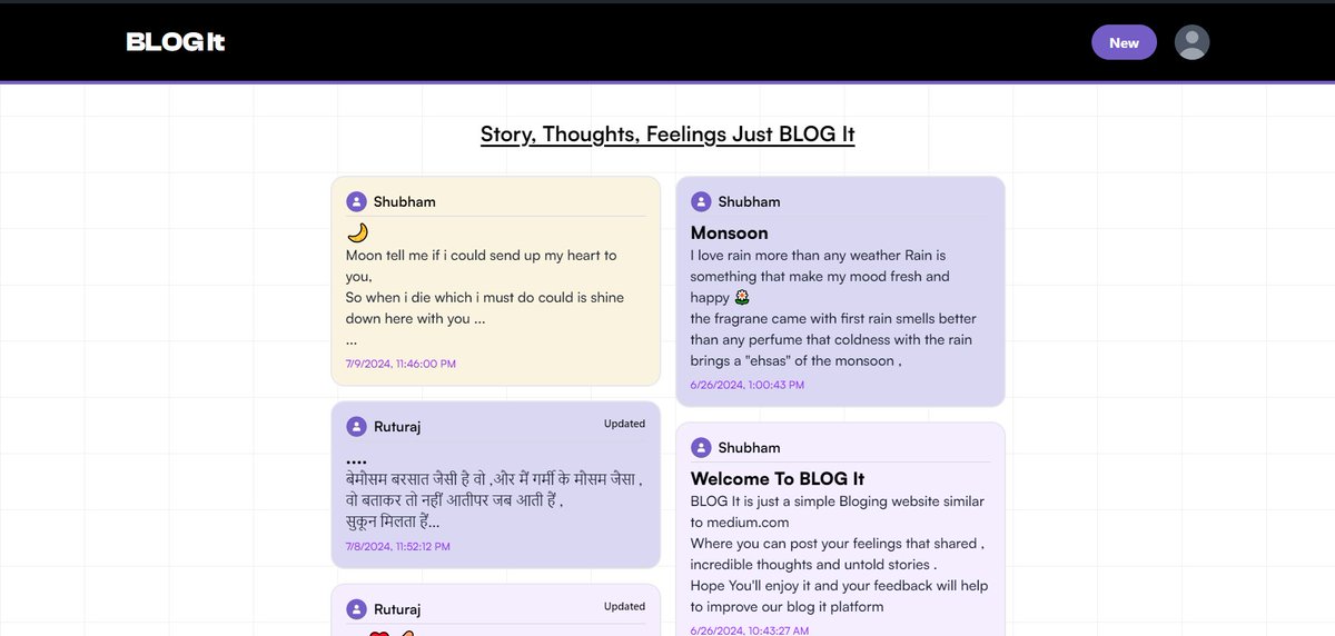 LadShubhamm's tweet photo. Hello Everyone , i tried my best to improve this medium blog project from cohort . 
i worked a lil bit on the UI and added some extra features like hide/unhide like and comment to it 
URL : https://t.co/5OlzORrxoD

@kirat_tw @100xDevs 
#100xdevs #cohort  #medium https://t.co/e7SZgCQkRq