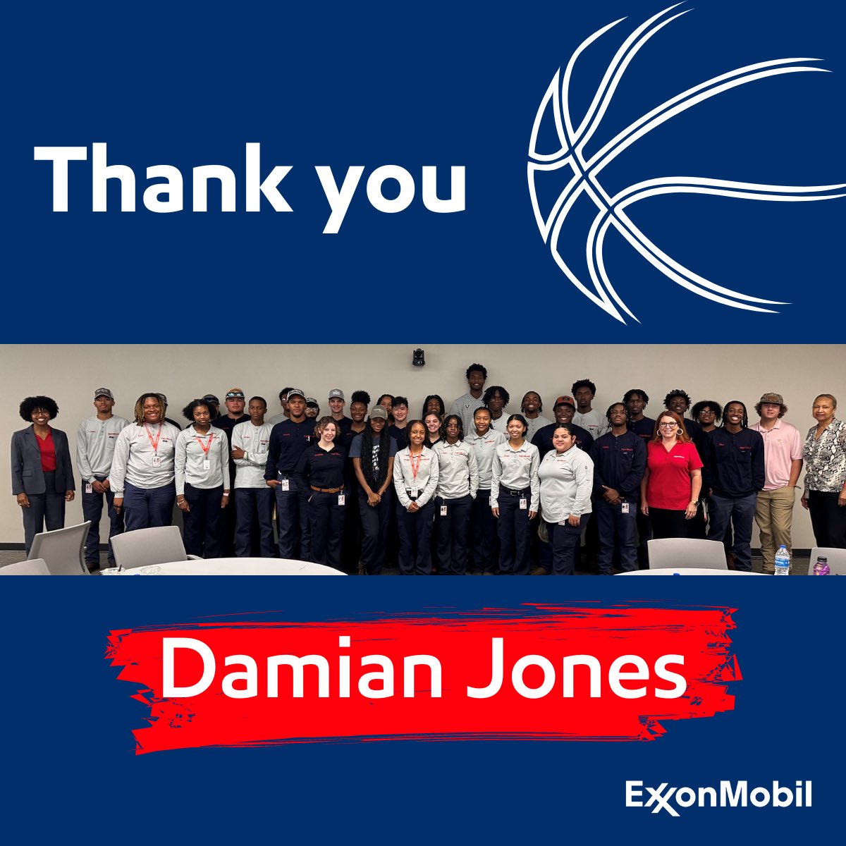 🏀🌟 <a href="/dameology/">Damian Jones</a> , currently playing with the <a href="/cavs/">Cleveland Cavaliers</a> , shared his journey as a high school intern to the court with our current interns! 🏀

#Inspiration #NBAmeetsInternship #DreamBig #CareerGoals 🚀