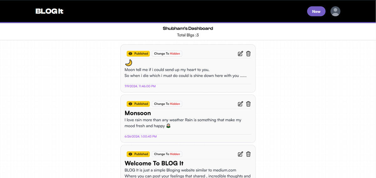 LadShubhamm's tweet photo. Hello Everyone , i tried my best to improve this medium blog project from cohort . 
i worked a lil bit on the UI and added some extra features like hide/unhide like and comment to it 
URL : https://t.co/5OlzORrxoD

@kirat_tw @100xDevs 
#100xdevs #cohort  #medium https://t.co/e7SZgCQkRq