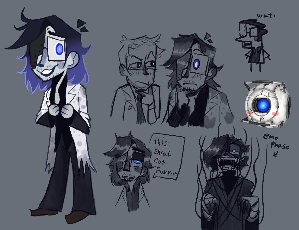MagicBunnyStar's tweet image. Wheatley doodles
#portal #portal2 #wheatley