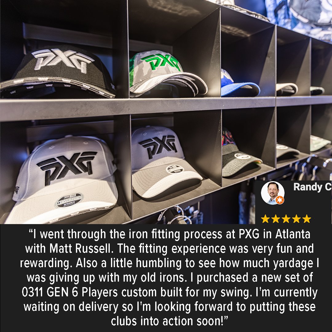 pxg's tweet photo. Our #PXGTroops really know how to make us blush with their reviews π€
Read some of our favorite opinions from our golfers out at our #PXG Atlanta store.
Have you ever visited one of our retail locations? Find one near you: https://t.co/c4Di7Sp1uB
#PXG #GolfAtlanta https://t.co/rlTxmHhp6B