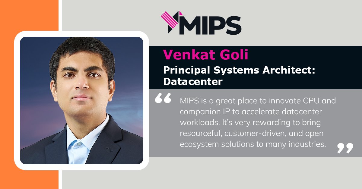 MIPS on X: "Meet Venkat Goli, our Principal Systems Architect ...