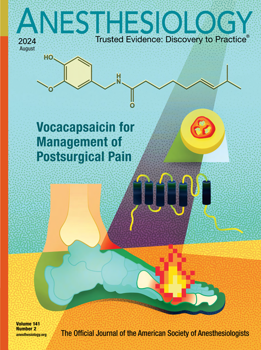 _Anesthesiology's tweet photo. A new issue is out today! In the cover study, a single, local administration of vocacapsaicin during surgery reduced pain and opioid consumption for at least 96 hours after surgery compared to control. Read the article: https://t.co/KGRTEd1vg2 https://t.co/R79FIAZgwb