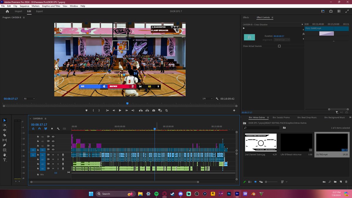 HoodieBeast2x's tweet photo. one of the most rewarding things to see in life....

a completed premiere pro timeline...

new video @6 PM EST https://t.co/1WEMF6WWDA