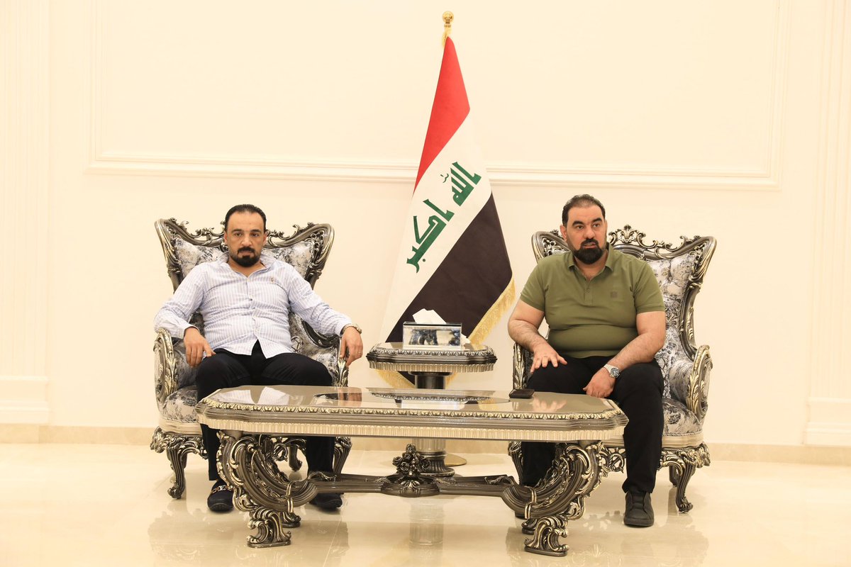 mediaofspeaker's tweet photo. في إطار رعايته للحركة الرياضية في محافظة الأنبار رئيس لجنة النفط والغاز والقيادي في حزب تقدم الشيخ @HaibetHamad يُكرم نادي الكرمة الرياضي بمناسبة فوزه وتأهله إلى دوري نجوم العراق، بحضور رئيس النادي مثنى ريكان الحلبوسي، مؤكدًا تبنيه ودعمه للحركة الرياضية في عموم محافظة الأنبار. https://t.co/umKePJPdx9