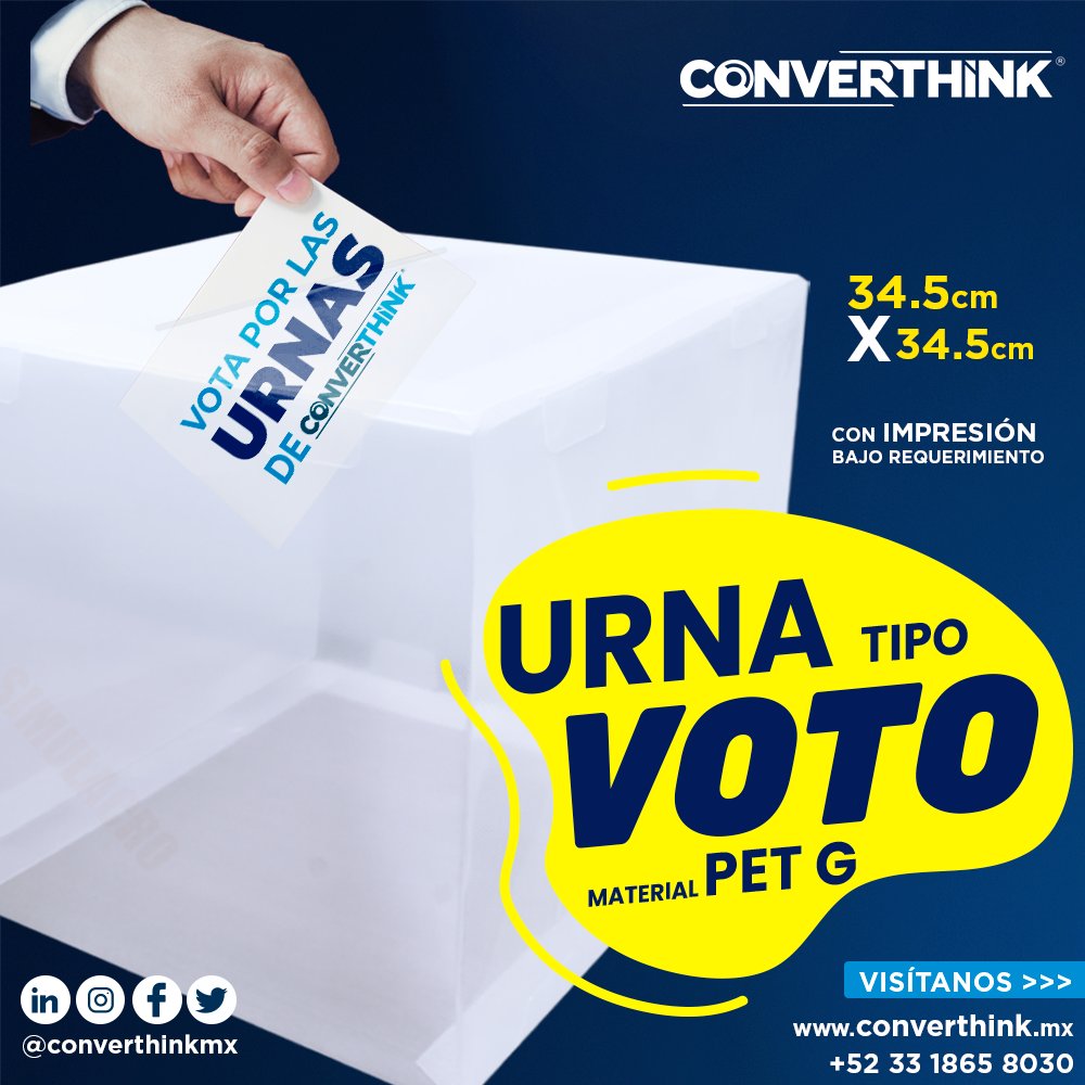 converthinkMx's tweet image. ¡Haz que tu voz cuente en cada voto! 🗳️✨

#Urnas de #votación PETG son la elección perfecta. 💪💼

♦️Armables 
♦️ Transparente
♦️ Resistentes 
♦️Personalización (bajo requerimiento) 🎨

#CONVERTHINK te da la garantía de calidad que necesitas.
Cotizar YA: converthink.mx/home/contactan…