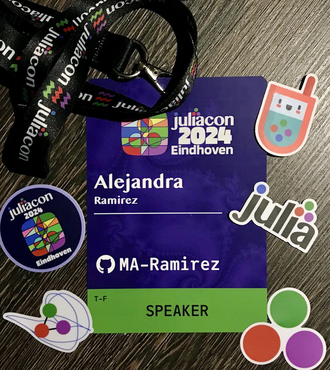 Totally excited about my first #JuliaCon! ✨
Looking forward to finally meet in person the amazing #JuliaLang community 👩‍💻👨‍💻

#JuliaCon2024 #Eindhoven 🟣🔴🟢