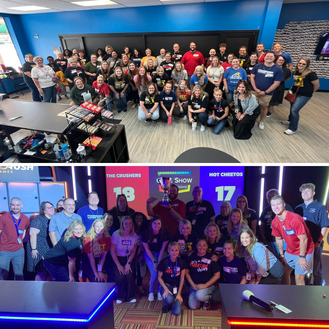 NKCSchools's tweet photo. Our teachers and staff stay busy throughout summer break with professional development and team-building events! From workshops and conferences to collaborative team activities, they’re constantly learning and growing to provide the best for our students. #RelentlessChampions https://t.co/XF02SmdY92