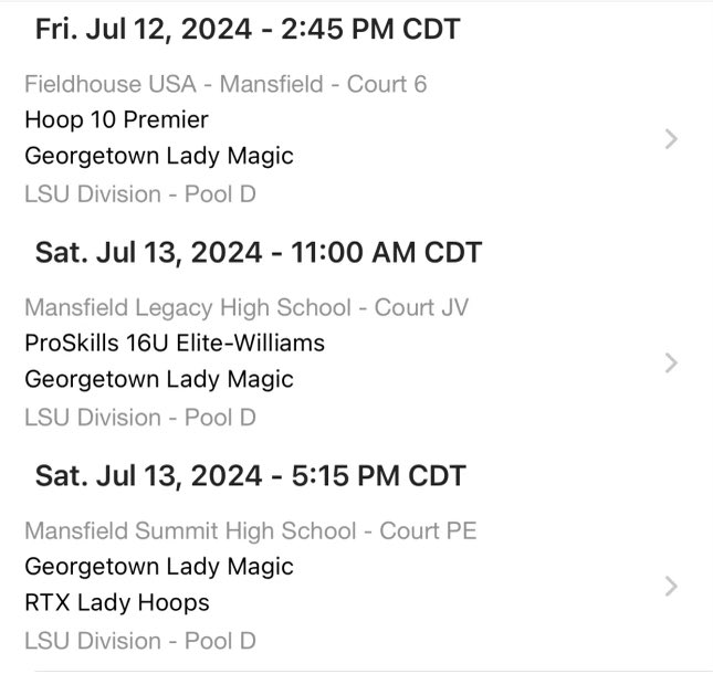 Super excited to play this weekend! Here is our schedule for Super 64, come watch us play!!