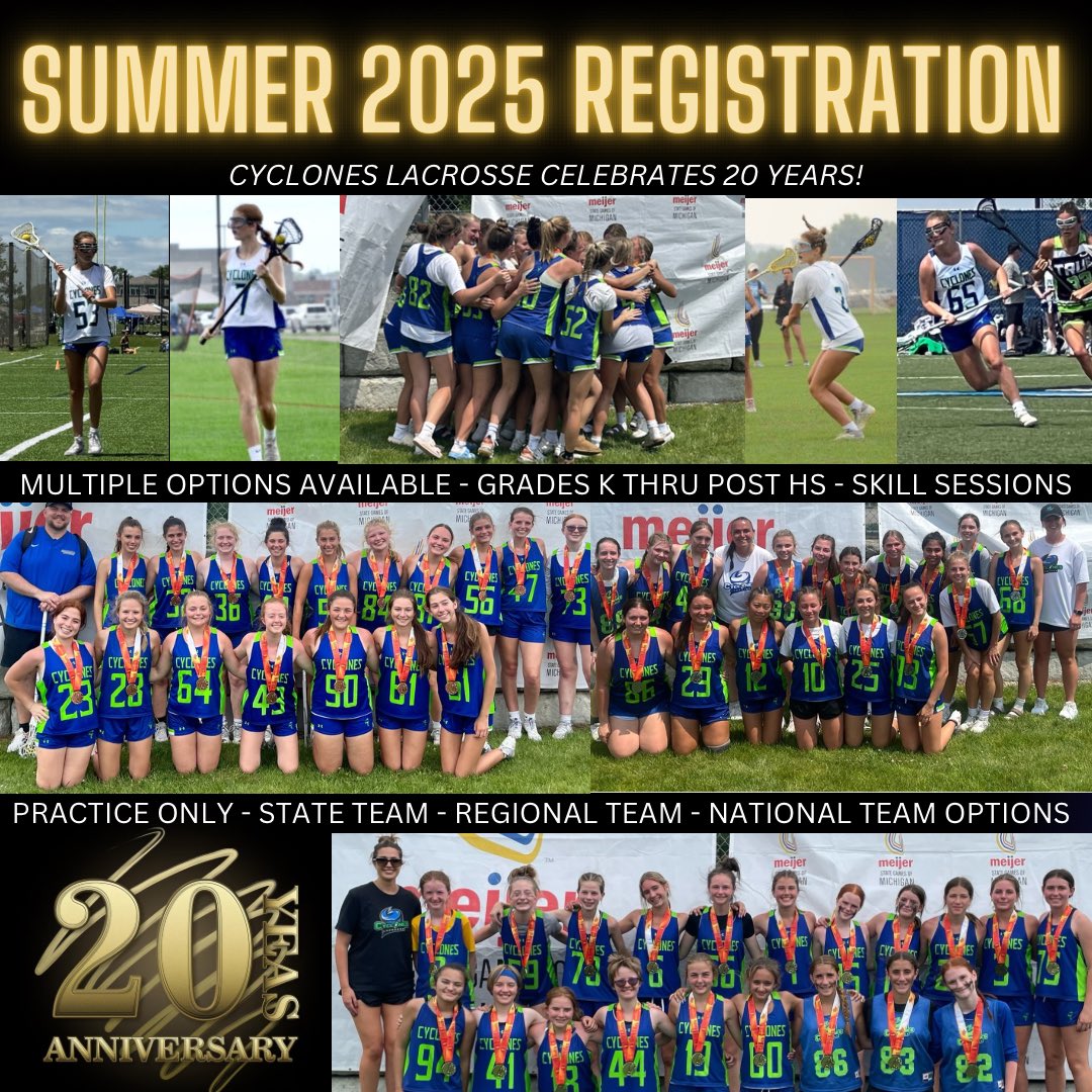 cycloneslax's tweet photo. Summer 2025 Registration is OPEN! 
🔗 https://t.co/6wnQ0wmYmf https://t.co/4k2M4ldVbE