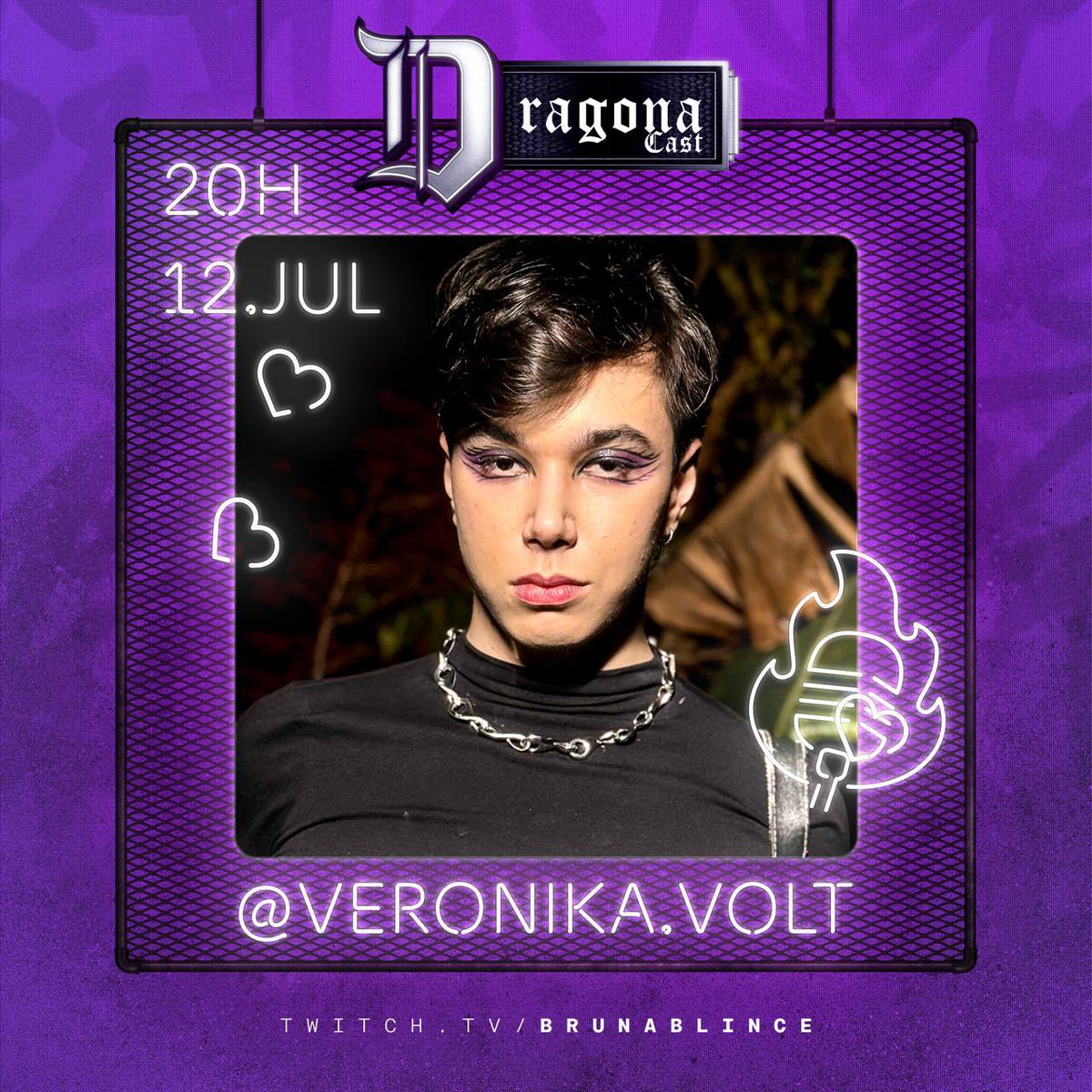veronikavolt's tweet photo. Manas essa sexta vou ter o prazer de participar pela primeira vez em podcast! Fui convidada pela minha amiga @brunablince pra participar do Dragona Cast e tô super ansiosa 😭❤️ espero vocês lá no canal dela na sexta dia 12 de julho às 20h!! https://t.co/B2R43mZx0k