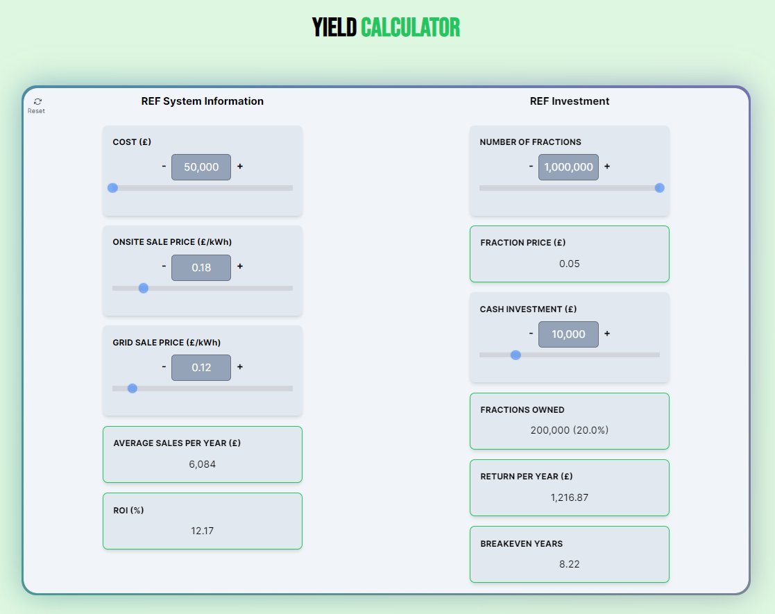 zerocitizen_io's tweet photo. Our Renewable Energy Fractions platform will enable you to:
- View Renewable Energy investment opportunities.
- Buy Renewable Energy Fractions
- View the performance of your Renewable Energy assets (electricity generated/sold etc.)
- Claim your rewards as part of our sharing economy model

As part of our Catalyst Proposal, we're also developing a Yield Calculator to match you with Renewable Energy investment opportunities.

Head over to https://t.co/gp35sgKRMo to check out our Yield Calculator demo! 💚

And please vote for us for Catalyst Fund 12. Search: Tokenized Solar PV Ownership ☀️⚡️