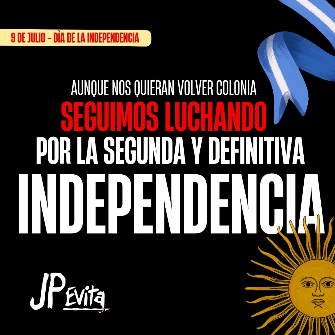 ¡Siempre Argentina, nunca colonia! 🇦🇷
¡Seguimos luchando por la segunda y definitiva independencia!