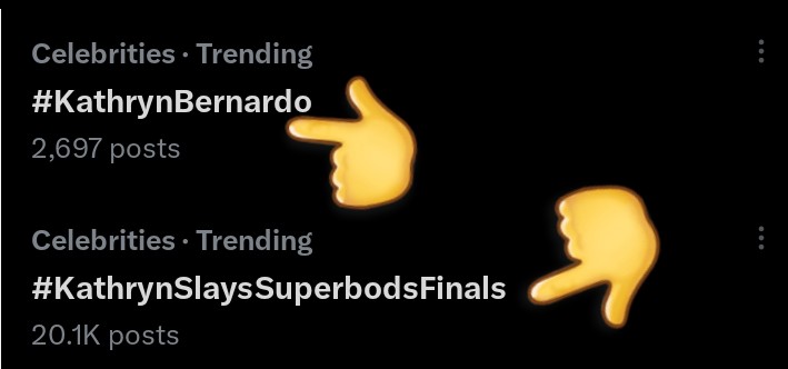 ChandriaRichard's tweet photo. #TRENDINCENTURY
TUNA SUPER BODS 2024
( 16MILLION VIEW )👈
KATHRYN BERNARDO POST
KATHRYN SLAY SUPERBODS FINAL BEST YOU EVER @bernardokath you are the one who warms up your fans so #Live and #KATHDEN's posts are trending ...
#QUEEN #BESTYOUEVER👑 https://t.co/kCtVDYUiYj