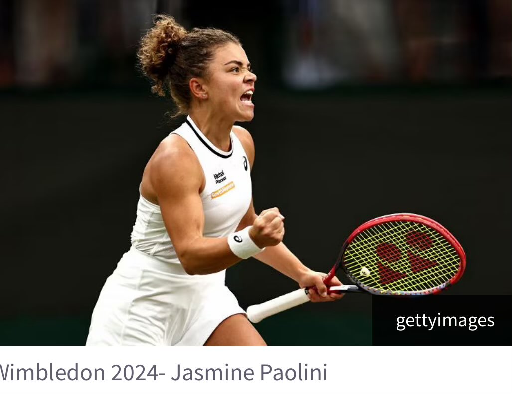 L’Italia nostra…
#JasminePaolini vince e va in semifinale a #Wimbledon , e invece tutti i servizi dei Tg sono per #Sinner !! Senza parole 🤷‍♂️
Forza #Jasmine e Forza #Sinner !!
<a href="/JasminePaolini/">Jasmine Paolini</a> <a href="/federtennis/">FITP</a> <a href="/WeAreTennisITA/">We Are Tennis Italia</a> 
<a href="/SuperTennisTv/">SuperTennis TV</a>