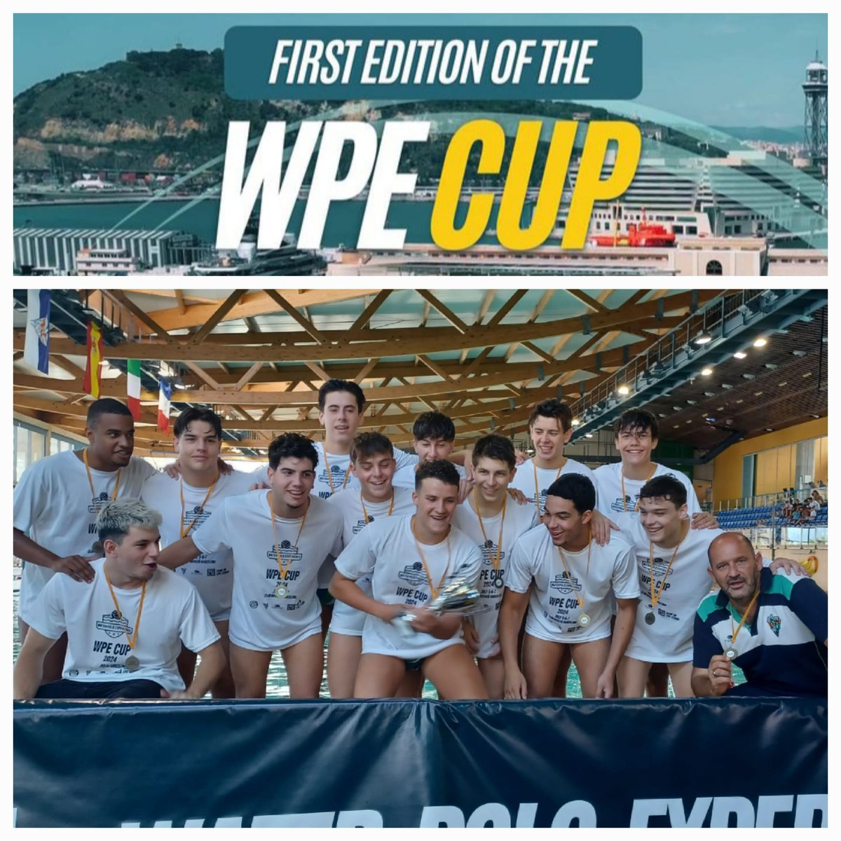CEMediterrani's tweet photo. L'equip juvenil de waterpolo va participar en el torneig WPE CUP, que s'ha celebrat els dies 5-6 i 7 de juliol al CNB, i en el qual han quedat tercers.

Felicitats! 👏👏

#CEMediterrani https://t.co/CrdQBeBdOU