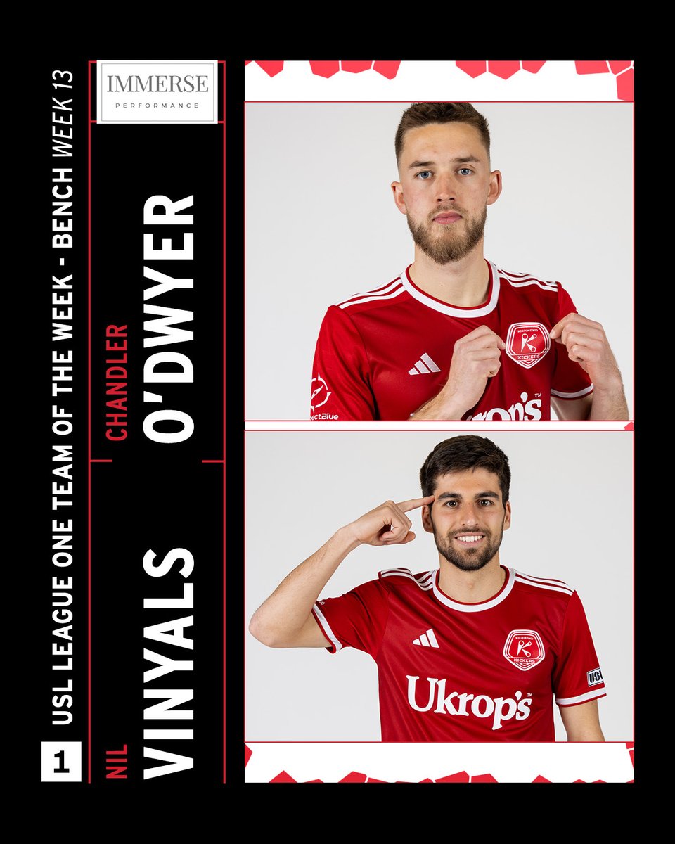 Congratulations to Nathan Aune and Adrian Billhardt who were named to the <a href="/USLLeagueOne/">USL League One</a> Week 13 Team of the Week and Chandler O'Dwyer and Nil Vinyals who were named to the TOTW Bench!

Their performances are presented by Immerse Performance!📰bit.ly/4cxwyup

#UpTheRoos🦘