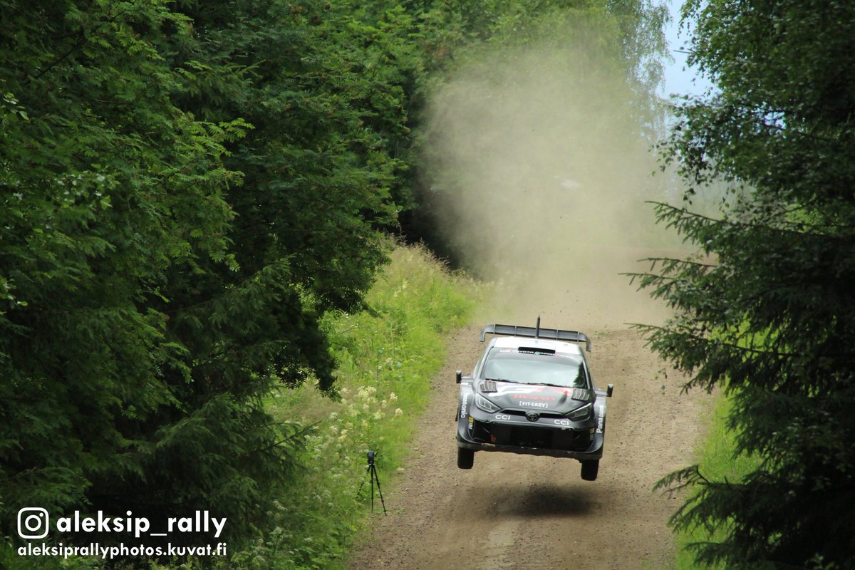 Today it was <a href="/KalleRovanpera/">Kalle Rovanperä</a> turn to fly on the Finnish roads. I love this test road, easily the most action packed of all the commonly used ones. #KR69 #rallyfinland