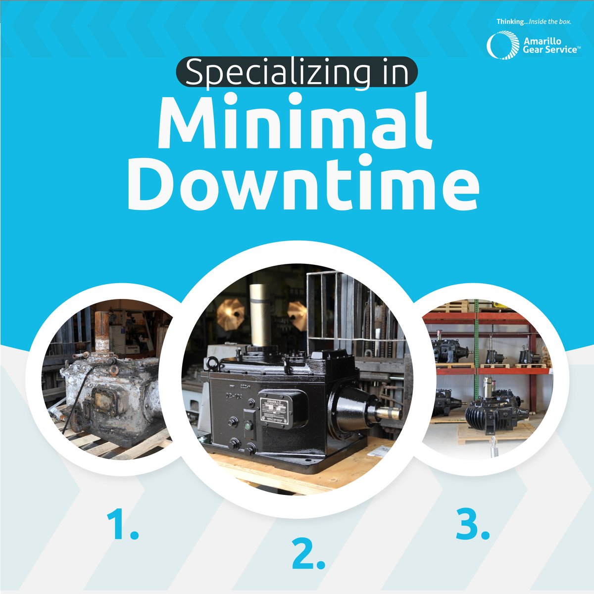 AmaGearService's tweet image. Why choose renewal with #AmarilloGearService?

Reduced Lead Time
Track Equipment Health Reports
Like New Parts and Warranty

Contact your Region Manager today to explore our efficient, cost-effective #gearbox and #pumpdrive renewal options.

Visit ➡️ amarillogearservice.com/regions/