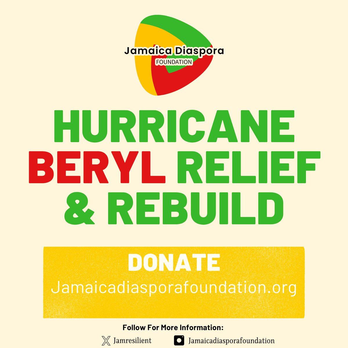 Jamresilient's tweet photo. Supporting Hurricane Beryl Relief &amp; Rebuild 🏠💙 Join us in providing critical aid and rebuilding efforts for affected communities. Together, we can make a meaningful difference in restoring hope and resilience. 🌍 

https://t.co/EiosZg7jl1 https://t.co/hHlm4IDToX