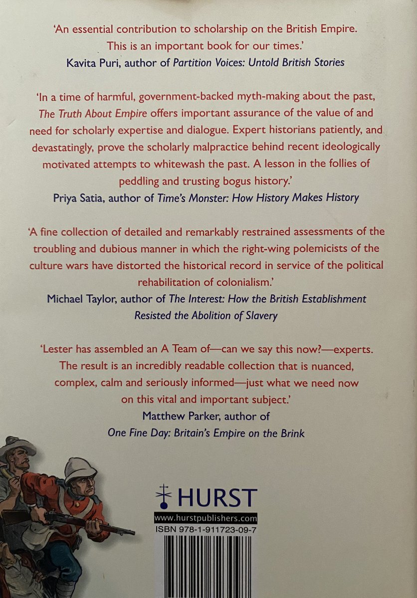 aljhlester's tweet image. Please consider reading this if you’re more interested in expert historians’ understanding of the British Empire than the myths peddled by polemicists. hurstpublishers.com/book/the-truth…