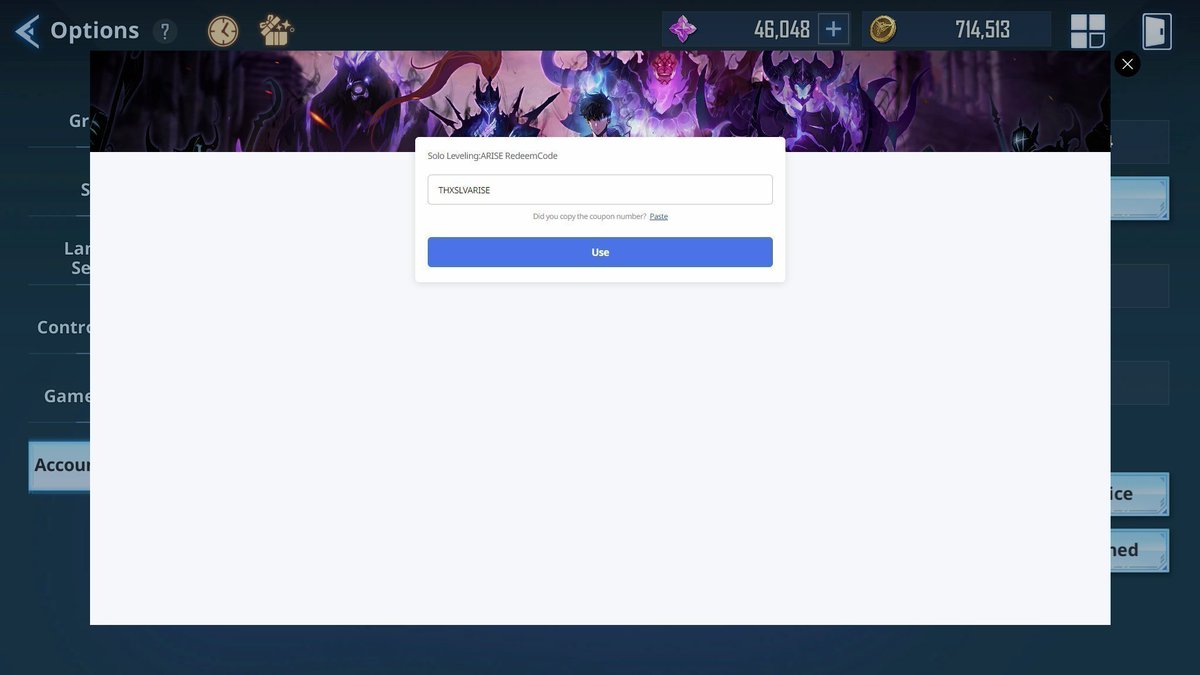 SLANewsEN's tweet photo. 📢New Redemption Codes📢
Code 1: 1STBROADCASTING = 💎1,000 Essence Stones

Code 2: SLAZERO = 10x 🎫Custom Draw Tickets

Code 3: SLADEVNOTEGREETINGS = 🎫10x Custom Draw Tickets

You have to go into your account settings tap "Redeem Code" and then you can enter the code. You can also redeem it here: https://t.co/PKDh0wO22g
 
#SoloLevelingArise #SoloLeveling #SoloLevelinggame