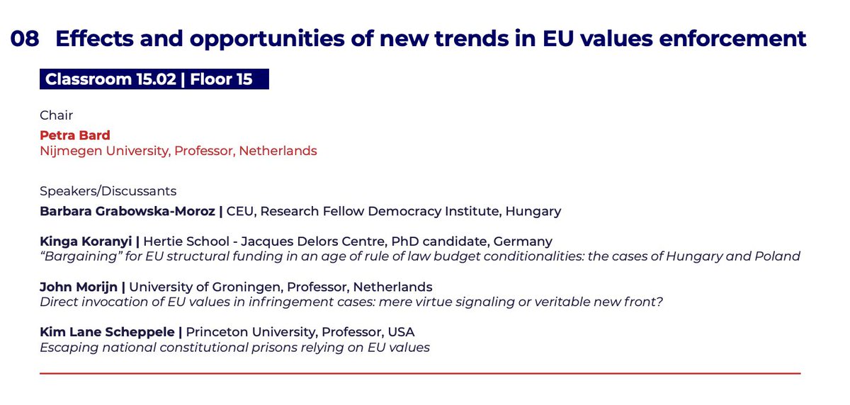 It will truly be an honour to discuss the ‘unfreezing of #Hungary’s EU funds in an age of rule of law budget conditionalities’ at a fantastic panel <a href="/ICON__S/">ICON•S</a> with <a href="/KimLaneLaw/">Kim Lane Scheppele</a> @JMorijn <a href="/BardPetra/">Petra Bárd</a> <a href="/BGrabowskaMoroz/">Barbara Grabowska-Moroz</a> 

Join us tomorrow at 12!