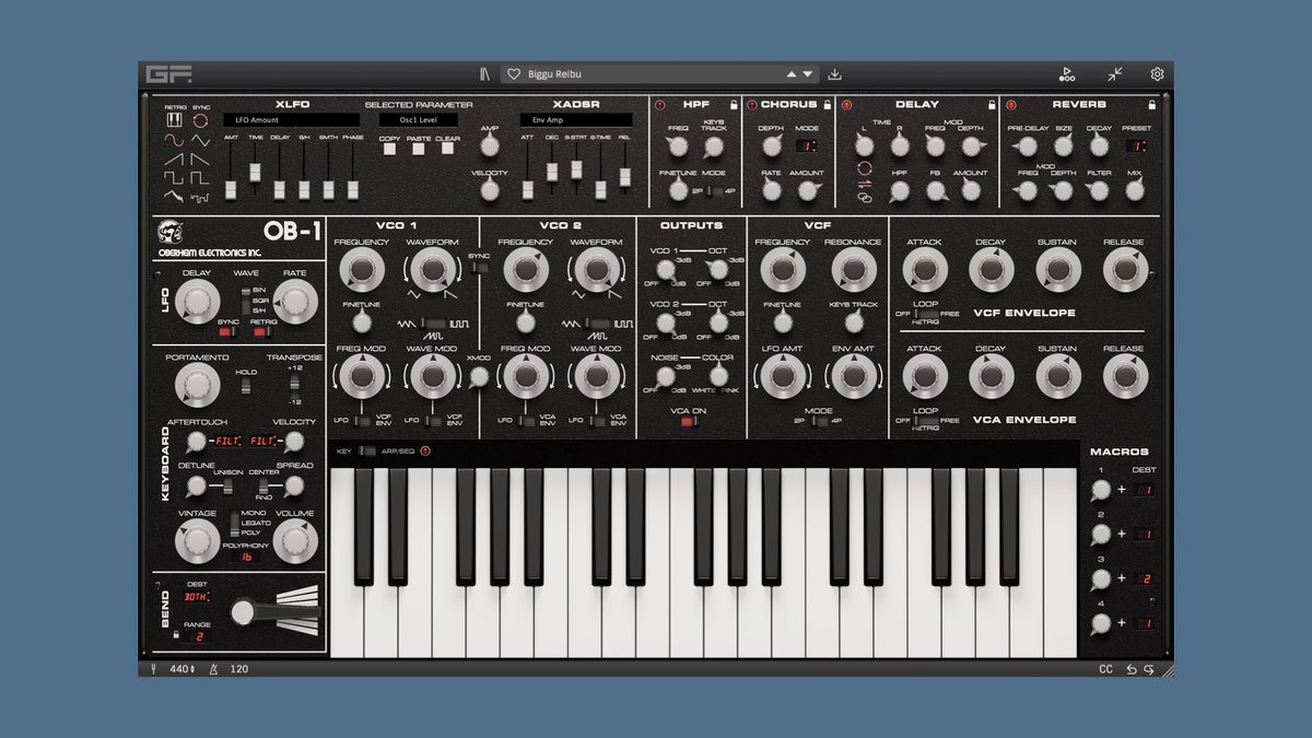 synthanatomy's tweet photo. GForce Software Oberheim OB-1, an emulation of the first programmable analog synth, endorsed by Tom Oberheim. Full review
https://t.co/onDLoRUhZd
#gforcesoftware #oberheimob1 #oberheim #synthesizer #plugin #musicproduction #synthanatomy https://t.co/rColzxStal