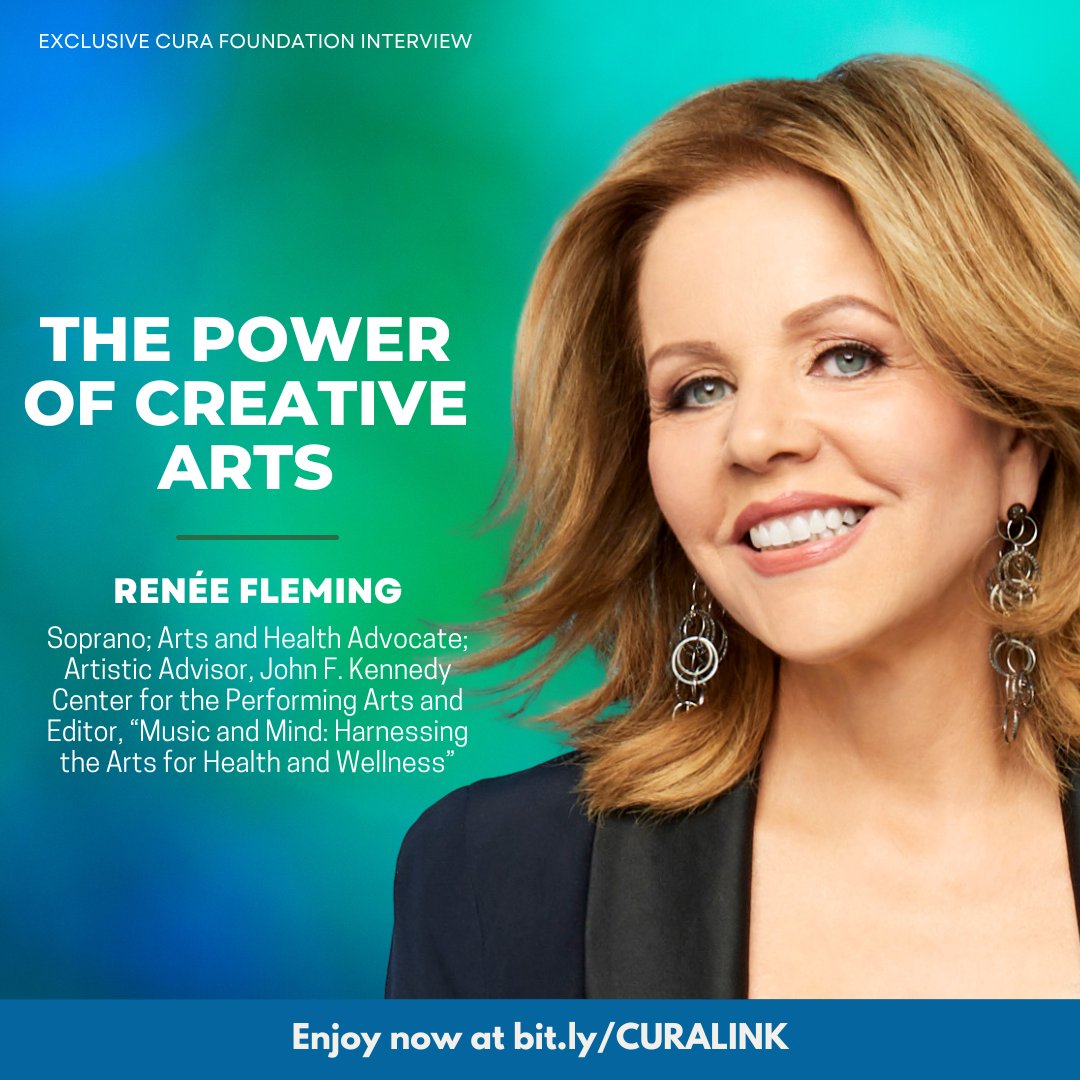 The Cura Foundation (@curafdn) on Twitter photo We spoke to legendary soprano and advocate <a href="/ReneeFleming/">Renee Fleming</a> about how the creative arts shape our lives. Engaging with art—by listening to music, drawing or dancing—activates the brain and body in ways we are just beginning to understand. More in #CuraLink bit.ly/CURALINK We spoke to legendary soprano and advocate <a href="/ReneeFleming/">Renee Fleming</a> about how the creative arts shape our lives. Engaging with art—by listening to music, drawing or dancing—activates the brain and body in ways we are just beginning to understand. More in #CuraLink bit.ly/CURALINK