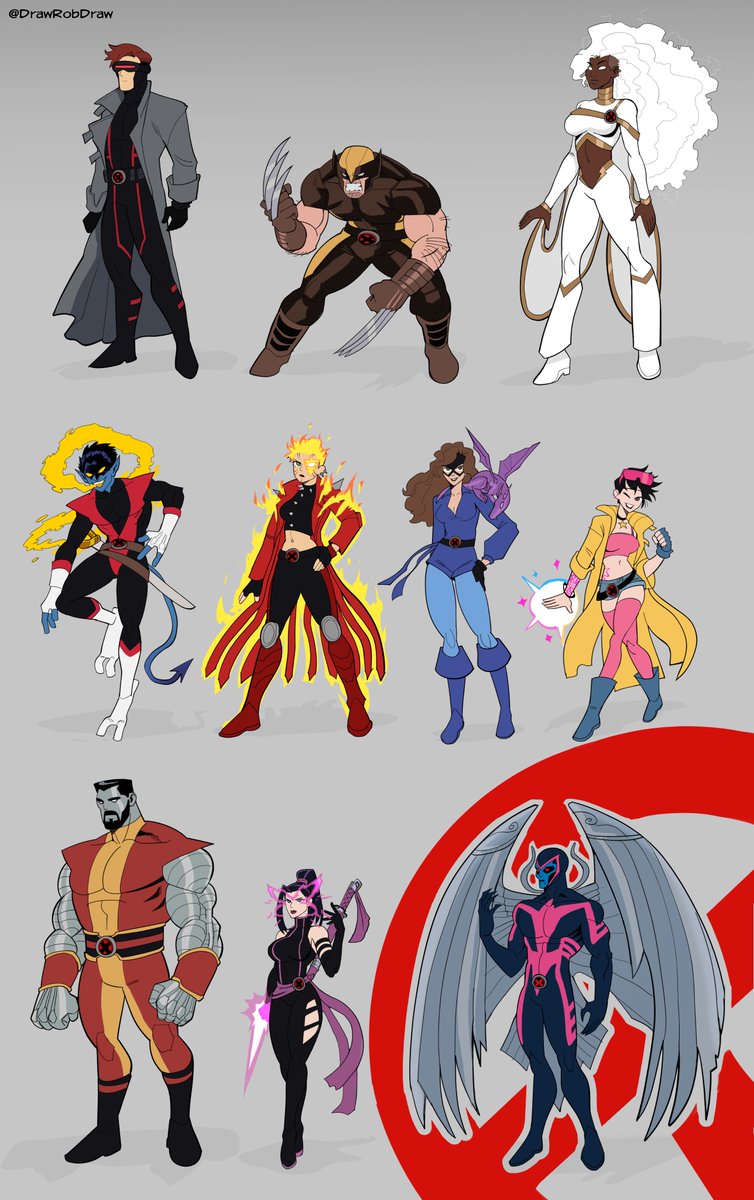 drawrobdraw's tweet photo. X-MEN  again AND AGain and again  #xmenfanart #characterdesign #Commission https://t.co/wEziTOZ59I