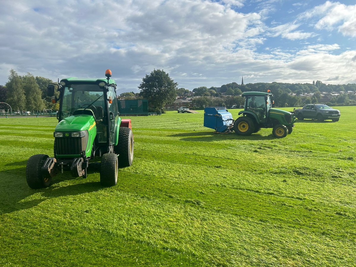 Pitch Maintenance work being carried out at Browns field massive thank you to <a href="/AtLaurels/">Laurels Groundcare</a> for all the hard work pitches will be fantastic once completed, more work to come <a href="/Knowsley_Leader/">Cllr Graham Morgan</a> <a href="/TownPrescot/">Prescot Town Council</a> <a href="/Liverpool_CFA/">Liverpool FA</a>