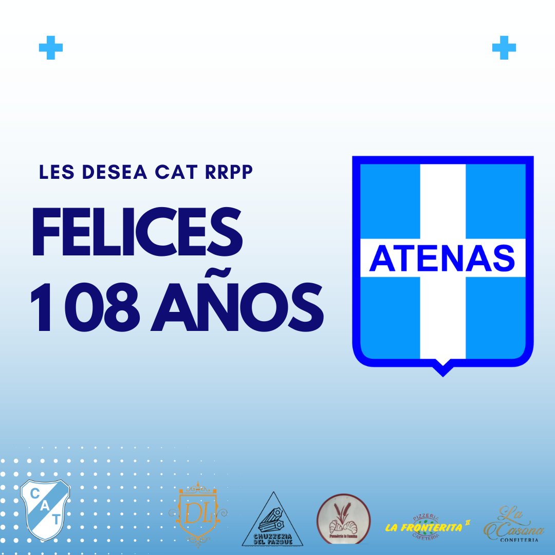 TemperleyRRPP's tweet photo. Desde el Club Atlético Temperley saludamos a @AtenasRioCuarto en el dia de su 108 aniversario.

Felicidades ⚪🔵

#LaFamiliaMasGrandeDelSur https://t.co/gHpE9LUjTo