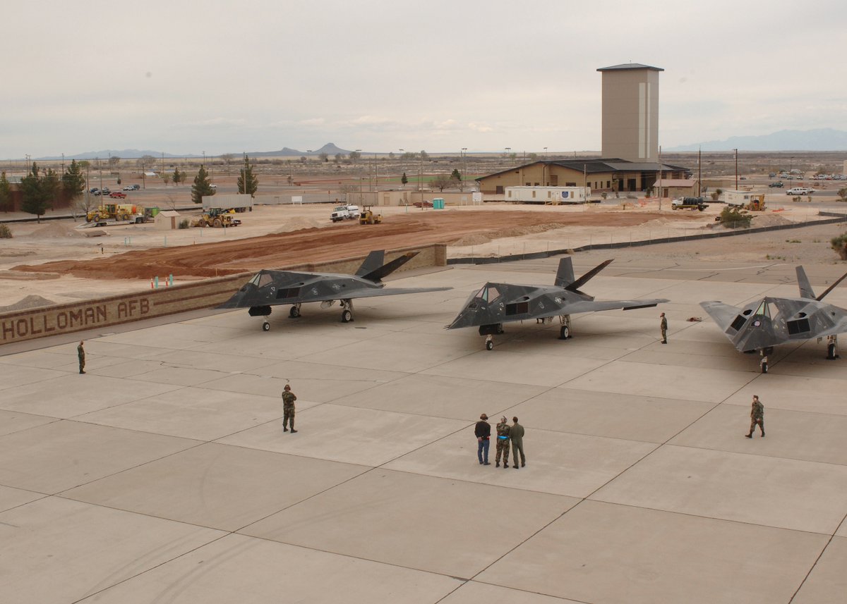 The 8th Fighter Squadron painted their F-16 Viper flagship a sleek matte black in honor of the F-117 Nighthawk previously located at Holloman AFB. The F-117 remains an iconic symbol of stealth technology and was retired in 2008.